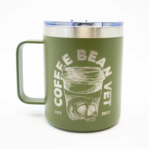 Coffee Bean Vet Skull Design 12oz Tumbler