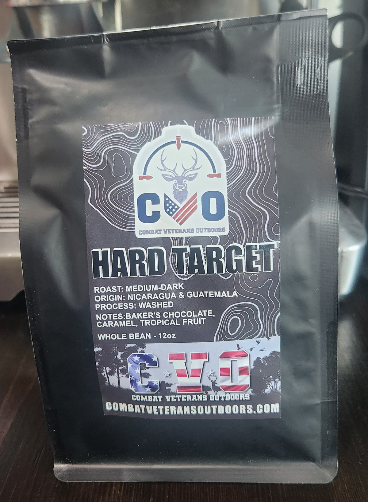 Hard Target coffee supporting Combat Veterans Outdoors nonprofit